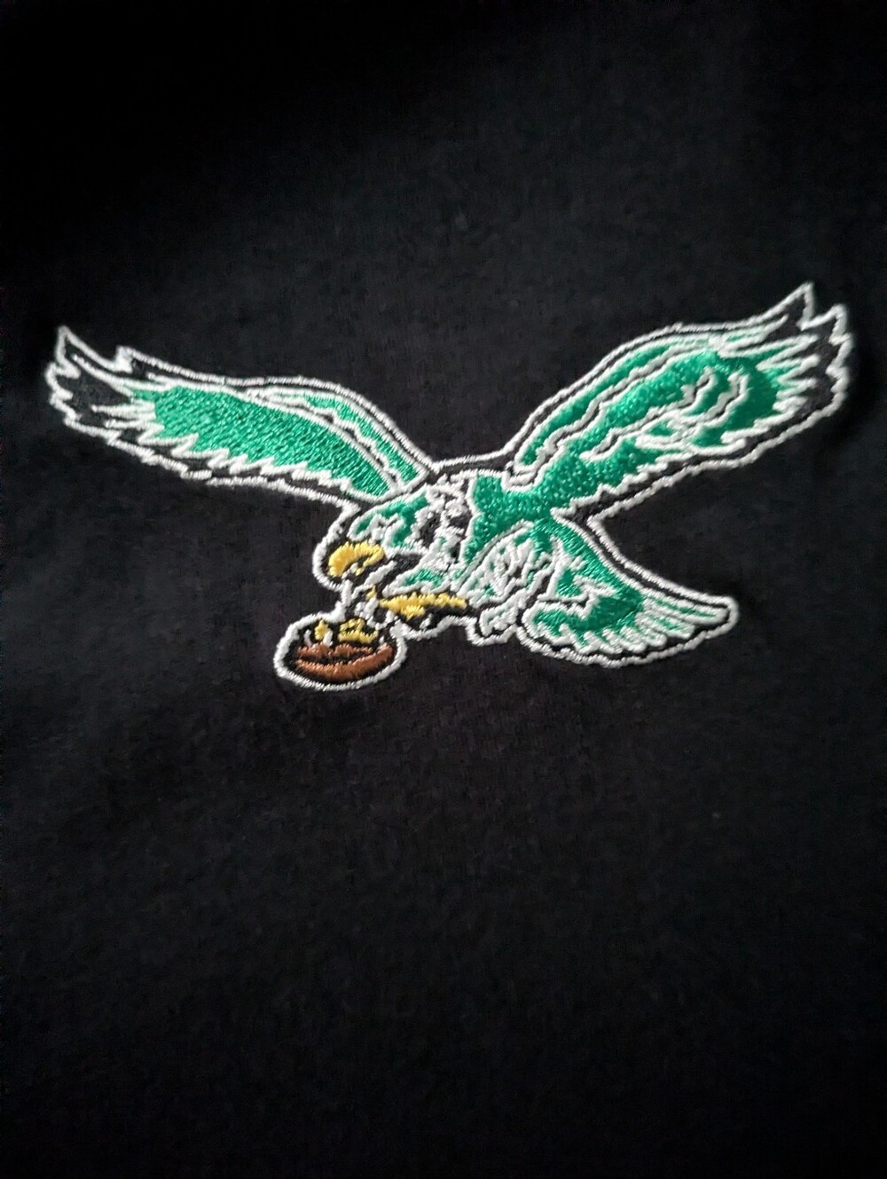 Mitchell & Ness Black Kids Henley with Green Eagle Patch